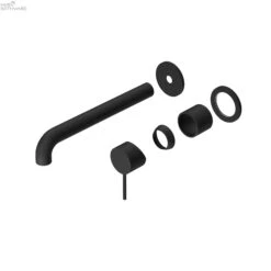 Mecca Wall Basin/Bath Mixer With Seperate Plate Trim Kits Only -HERA Bathware Sales mecca wall basinbath mixer with seperate plate trim kits only120mmmatte blackwall basin mixernero tapware 558005
