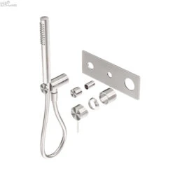 MECCA Wall Mount Handshower Divertor System - Trim Kits -HERA Bathware Sales mecca wall mount handshower divertor system trim kitsbrushed nickelshower railsnero tapware 168874