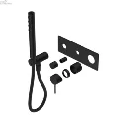 MECCA Wall Mount Handshower Divertor System - Trim Kits -HERA Bathware Sales mecca wall mount handshower divertor system trim kitsmatte blackshower railsnero tapware 423382