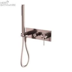 MECCA Wall Mount Handshower Divertor System -HERA Bathware Sales mecca wall mount handshower divertor systembrushed bronzeshower railsnero tapware 553987