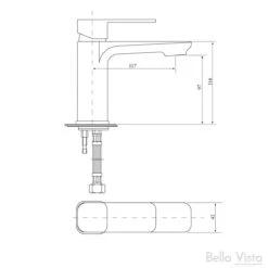Mia Basin Mixer - Chrome / Matte Black 4 Mia Basin Mixer - Chrome / Matte Black -HERA Bathware Sales mia basin mixer chrome matte blackchromebasin mixerbella vista 663400