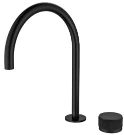 Mica Fluted Square/Goose Hob Sink/Basin Mixer Set -HERA Bathware Sales mica fluted squaregoose hob sinkbasin mixer setmatte blacksoft squarebella vista 128392