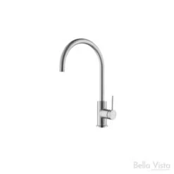 Mica Gooseneck Sink Mixer -HERA Bathware Sales mica gooseneck sink mixerbrushed nickelkitchen mixerbella vista 100336