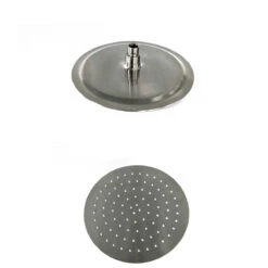 Mica Round Shower Head 4 Mica Round Shower Head -HERA Bathware Sales mica round shower head250mmbrushed nickelshower headbella vista 849527