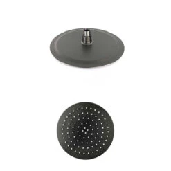 Mica Round Shower Head 6 Mica Round Shower Head -HERA Bathware Sales mica round shower head250mmgun metalshower headbella vista 300180
