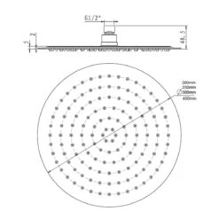 Mica Round Shower Head 7 Mica Round Shower Head -HERA Bathware Sales mica round shower head250mmgun metalshower headbella vista 322856