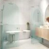 Milano Arch Shape Walk In Frameless Shower Fixed Panel | Convex -HERA Bathware Sales milano arch shape walk in frameless shower fixed panel convex900mmshower screenconvex 116430