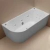 Millan Corner To Right 1500/1700mm Spa Bathtub -HERA Bathware Sales millan corner to right 15001700mm spa bathtub3 large jets 8 mini jets1500mmbathtubbest bm 216842