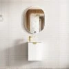 Mini Ensuite Vanity 400mm Matte White Fluted Vanity -HERA Bathware Sales mini ensuite vanity 400mm matte white fluted vanityotti 770193