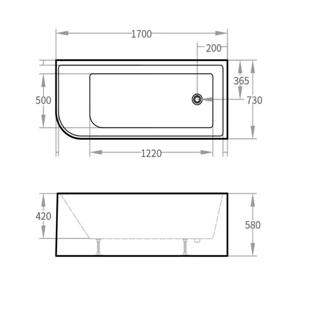 Modica Corner Bathtub - Gloss / Matte White Modica Corner Bathtub - Gloss / Matte White -HERA Bathware Sales modica corner bathtub gloss matte whitegloss white1400mm leftbathtubbnk 129386