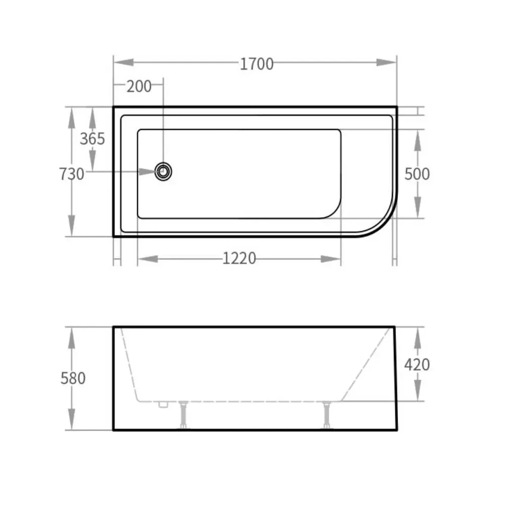 Modica Corner Bathtub - Gloss / Matte White Modica Corner Bathtub - Gloss / Matte White -HERA Bathware Sales modica corner bathtub gloss matte whitegloss white1400mm leftbathtubbnk 217953