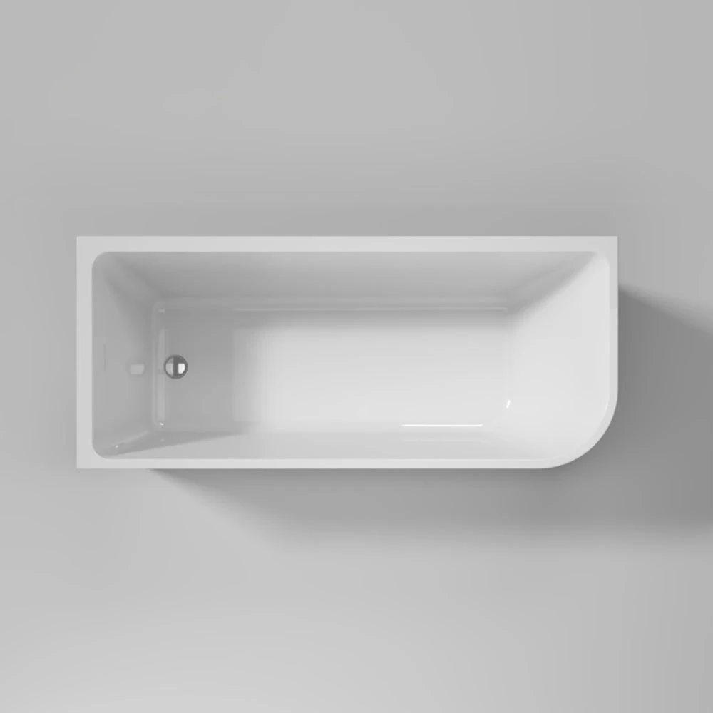 Modica Corner Bathtub - Gloss / Matte White Modica Corner Bathtub - Gloss / Matte White -HERA Bathware Sales modica corner bathtub gloss matte whitegloss white1400mm leftbathtubbnk 815457