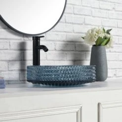 Murano | Glass Above Counter Basin -HERA Bathware Sales murano glass above counter basintwo tone blackabove counter basinbnk 291648