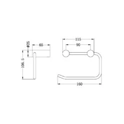 New MECCA Toilet Roll Holder -HERA Bathware Sales new mecca toilet roll holdermatte blacktoilet roll holdernero tapware 519063
