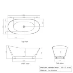 NEW YORK Gloss White Free Standing Bathtub -HERA Bathware Sales new york gloss white free standing bathtubgloss white1500mmbathtubotti 328929
