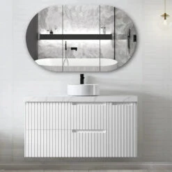 Noosa 1200mm Satin White Wall Hung Vanity