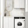 Noosa Fluted White Laundry Kit | 1305*600*2100mm -HERA Bathware Sales noosa fluted white laundry kit 13056002100mmpure white1305alaundry cabinetotti 207623