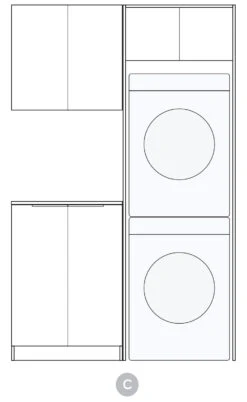 Noosa Fluted White Laundry Kit | 1305*600*2100mm -HERA Bathware Sales noosa fluted white laundry kit 13056002100mmpure white1305claundry cabinetotti 537552