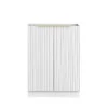 Noosa Matte White Fluted Laundry Cabinet -HERA Bathware Sales noosa matte white fluted laundry cabinetbrushed goldpure white quartz toplaundry cabinetotti 803267
