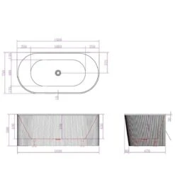 NORA Gloss White Corner/Back To Wall Bathtub -HERA Bathware Sales nora gloss white cornerback to wall bathtubgloss white1500mmbathtubotti 500063