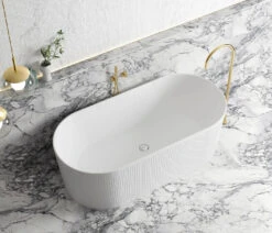 NORA Matte White Free Standing Bathtub 3 NORA Matte White Free Standing Bathtub -HERA Bathware Sales nora matte white free standing bathtubmatte white1500mmbathtubotti 205037