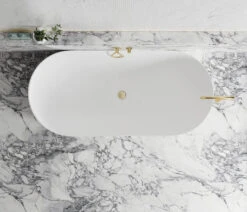 NORA Matte White Free Standing Bathtub 4 NORA Matte White Free Standing Bathtub -HERA Bathware Sales nora matte white free standing bathtubmatte white1500mmbathtubotti 432690