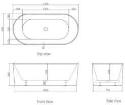 NORA Matte White Free Standing Bathtub 6 NORA Matte White Free Standing Bathtub -HERA Bathware Sales nora matte white free standing bathtubmatte white1500mmbathtubotti 586363