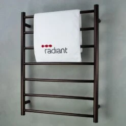 Oil Rubbed Bronze Round Heated Ladder Towel Rails (240V)