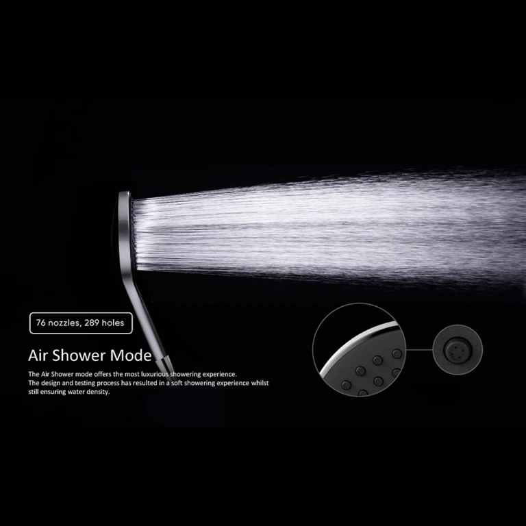 Opal Hand Shower Bracket with Air Shower II | Nero Opal Hand Shower Bracket With Air Shower II | Nero -HERA Bathware Sales opal hand shower bracket with air shower ii nerobrushed bronzehand showernero tapware 163287 1