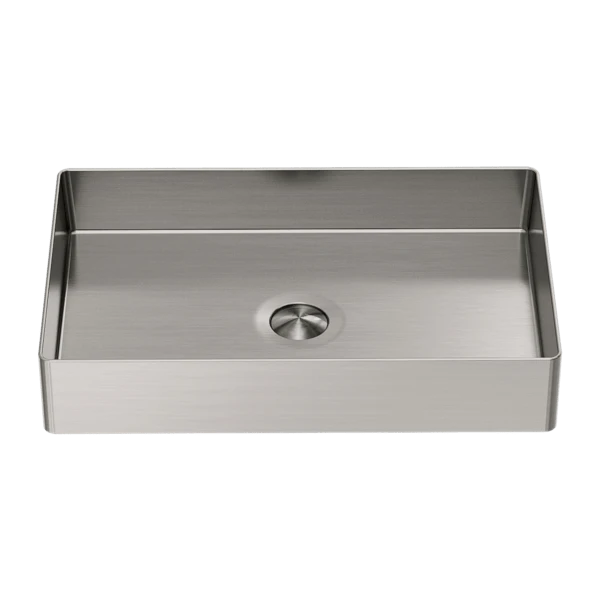 OPAL Stainless Steel Rectangular Basin | Nero | NRB3555 OPAL Stainless Steel Rectangular Basin | Nero | NRB3555 -HERA Bathware Sales opal stainless steel rectangular basin nero nrb3555brushed nickelabove counter basinnero tapware 599038