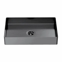 OPAL Stainless Steel Rectangular Basin | Nero | NRB3555 5 OPAL Stainless Steel Rectangular Basin | Nero | NRB3555 -HERA Bathware Sales opal stainless steel rectangular basin nero nrb3555graphiteabove counter basinnero tapware 889196