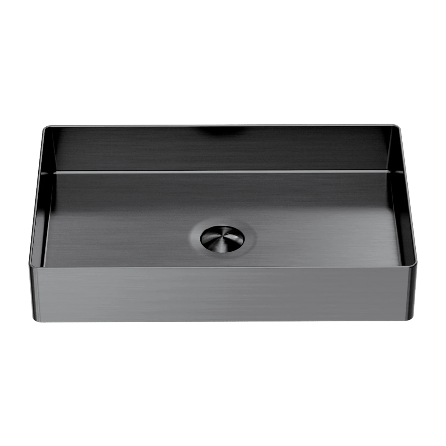 OPAL Stainless Steel Rectangular Basin | Nero | NRB3555 OPAL Stainless Steel Rectangular Basin | Nero | NRB3555 -HERA Bathware Sales opal stainless steel rectangular basin nero nrb3555graphiteabove counter basinnero tapware 889196