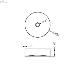 OPAL Stainless Steel Round Basin 400mm | NERO | NRB401R 8 OPAL Stainless Steel Round Basin 400mm | NERO | NRB401R -HERA Bathware Sales opal stainless steel round basin 400mm nero nrb401rgraphiteabove counter basinnero tapware 340871
