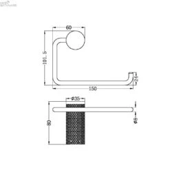 Opal Toilet Roll Holder 6 Opal Toilet Roll Holder -HERA Bathware Sales opal toilet roll holdergraphitetoilet roll holdernero tapware 637101