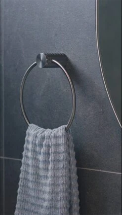 Opal Towel Ring -HERA Bathware Sales opal towel ringgraphitetowel railnero tapware 159476