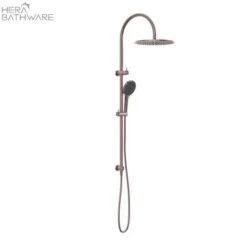 OPAL Twin Shower With Air Shower II | Nero -HERA Bathware Sales opal twin shower with air shower ii nerobrushed bronzeshower setnero tapware 442403