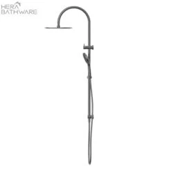 OPAL Twin Shower With Air Shower II | Nero -HERA Bathware Sales opal twin shower with air shower ii nerobrushed bronzeshower setnero tapware 936132