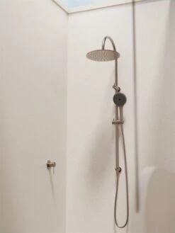 OPAL Twin Shower With Air Shower II | Nero -HERA Bathware Sales opal twin shower with air shower ii nerobrushed nickelshower setnero tapware 339208