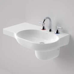 OPAL Wall Basin 720mm Left Hand Shelf | CAROMA -HERA Bathware Sales opal wall basin 720mm left hand shelf caroma3 tap holebasincaroma 871370