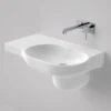 OPAL Wall Basin 720mm Left Hand Shelf | CAROMA -HERA Bathware Sales opal wall basin 720mm left hand shelf caromano tap holebasincaroma 453092