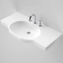 OPAL Wall Basin 900mm Twin Shelf | CAROMA -HERA Bathware Sales opal wall basin 900mm twin shelf caroma3 tap holebasincaroma 321181
