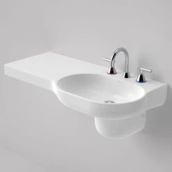 OPAL Wall Basin 920mm Left Hand Shelf | CAROMA -HERA Bathware Sales opal wall basin 920mm left hand shelf caroma3 tap holebasincaroma 108317