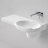 OPAL Wall Basin 920mm Left Hand Shelf | CAROMA -HERA Bathware Sales opal wall basin 920mm left hand shelf caromano tap holebasincaroma 625073
