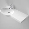 OPAL Wall Basin 920mm Right Hand Shelf | CAROMA -HERA Bathware Sales opal wall basin 920mm right hand shelf caroma1 tap holebasincaroma 298275