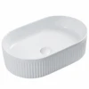 Oval Above Counter Grooved Basin -HERA Bathware Sales oval above counter grooved basingloss whiteabove counter basinbest bm 919149