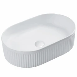 Oval Above Counter Grooved Basin 3 Oval Above Counter Grooved Basin -HERA Bathware Sales oval above counter grooved basinmatte whiteabove counter basinbest bm 516036