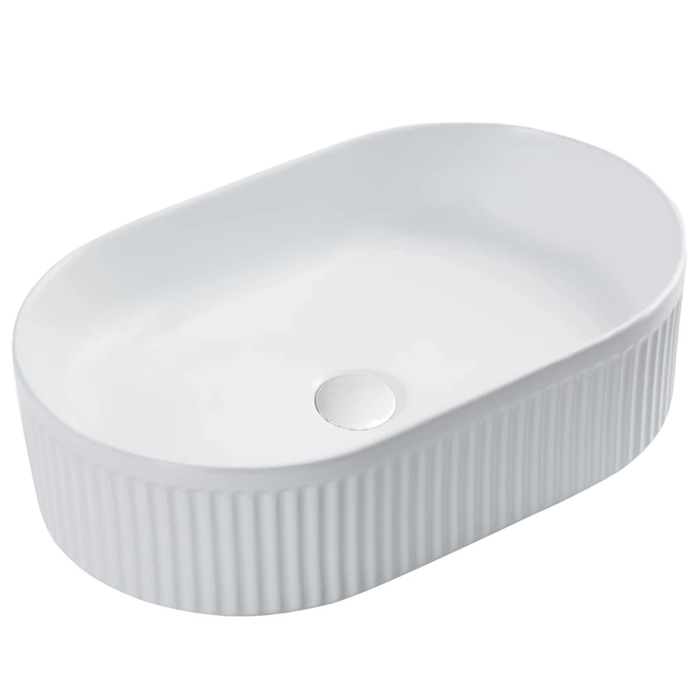 Oval Above Counter Grooved Basin Oval Above Counter Grooved Basin -HERA Bathware Sales oval above counter grooved basinmatte whiteabove counter basinbest bm 516036