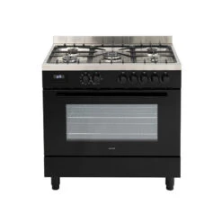 Oven 90cm Freestanding Dual Fuel Black EO90FSDPBL