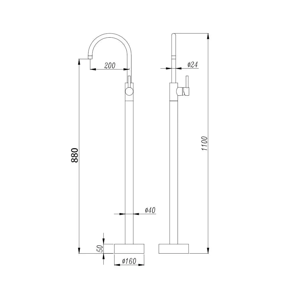 PANDRA Floormount Mixer - Gun Metal PANDRA Floormount Mixer - Gun Metal -HERA Bathware Sales pandra floormount mixer gun metalgun metalfreestanding bath mixeraquaperla 918027