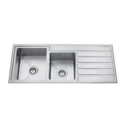 Paris Handmade Left Hand Bowls Kitchen Sink - 1200mm